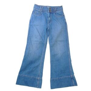 Current Elliott High Waisted Wide Leg Jeans Blue Medium Wash Size 26